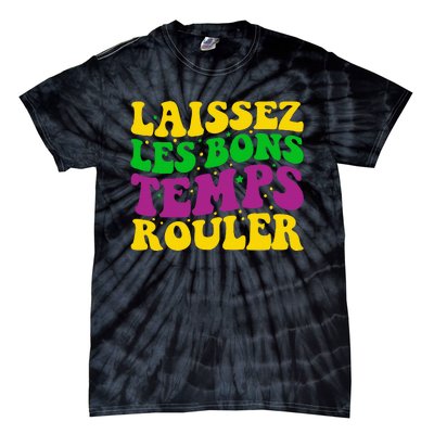 Laissez Les Bons Temps Rouler Mardi Gras New Orleans Tie-Dye T-Shirt