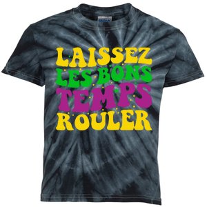 Laissez Les Bons Temps Rouler Mardi Gras New Orleans Kids Tie-Dye T-Shirt