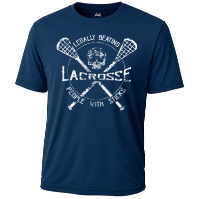 Lacrosse: Legally Beating People With Sticks Performance Shirt