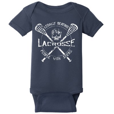 Lacrosse: Legally Beating People With Sticks Baby Bodysuit