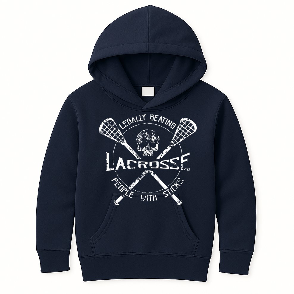 Lacrosse: Legally Beating People With Sticks Kids Hoodie