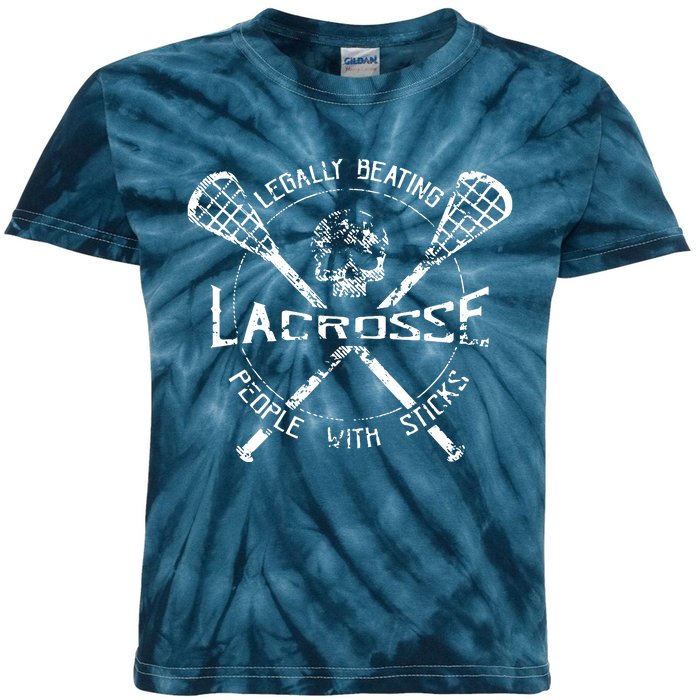 Lacrosse: Legally Beating People With Sticks Kids Tie-Dye T-Shirt