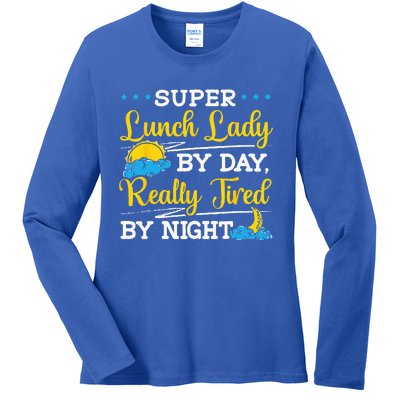 Lunch Lady By Day Cafeteria Worker Dinner Lady Cook Ladies Long Sleeve Shirt