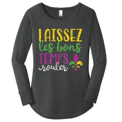 Laissez Les Bons Temps Rouler Mardi Gras New Orleans Women's Perfect Tri Tunic Long Sleeve Shirt