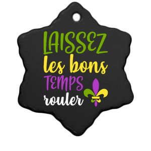 Laissez Les Bon Temps Rouler Mardi Gras Carnival Costume Ceramic Star Ornament