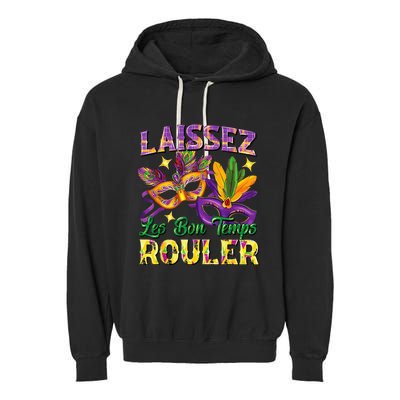 Laissez Les Bon Temps Rouler Mardi Gras 2024 Fleur De Lis1 Garment-Dyed Fleece Hoodie