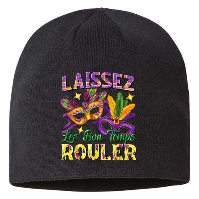 Laissez Les Bon Temps Rouler Mardi Gras 2024 Fleur De Lis1 Sustainable Beanie