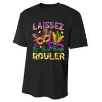 Laissez Les Bon Temps Rouler Mardi Gras 2024 Fleur De Lis1 Performance Sprint T-Shirt