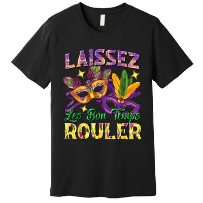 Laissez Les Bon Temps Rouler Mardi Gras 2024 Fleur De Lis1 Premium T-Shirt