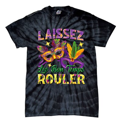 Laissez Les Bon Temps Rouler Mardi Gras 2024 Fleur De Lis1 Tie-Dye T-Shirt