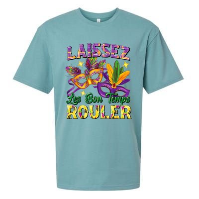 Laissez Les Bon Temps Rouler Mardi Gras 2024 Fleur De Lis1 Sueded Cloud Jersey T-Shirt