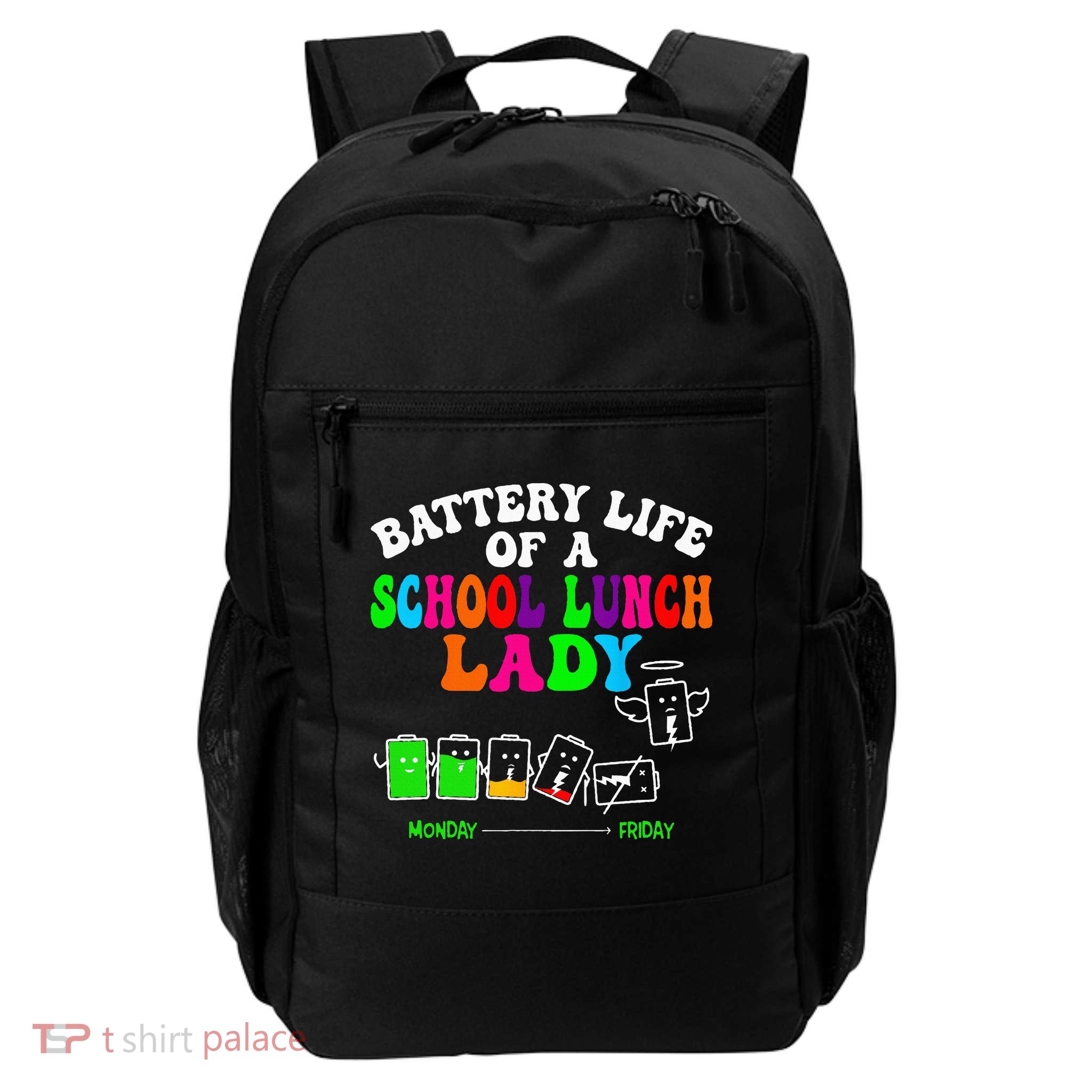 Lunch Lady Battery Cafeteria Food Preparation Assistant Daily Commute Backpack