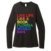 Live Like Book In Florida. Lgbtq Rainbow Gift Lgbtqia Pride Womens CVC Long Sleeve Shirt