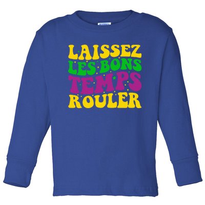 Laissez Les Bons Temps Rouler Mardi Gras New Orleans Toddler Long Sleeve Shirt