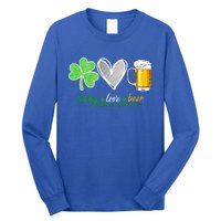 Lucky Love Beer Shamrock Happy St Patrick's Day Meaningful Gift Long Sleeve Shirt