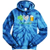 Lucky Love Beer Shamrock Happy St Patrick's Day Meaningful Gift Tie Dye Hoodie