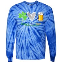 Lucky Love Beer Shamrock Happy St Patrick's Day Meaningful Gift Tie-Dye Long Sleeve Shirt