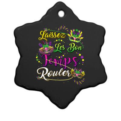 Laissez Les Bons Temps Rouler Mardi Gras 2024 New Orleans Ceramic Star Ornament