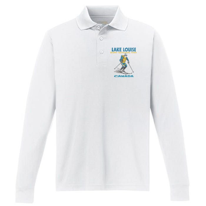 Lake Louise Banff National Park Alberta Canada. Performance Long Sleeve Polo