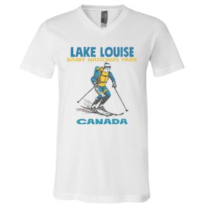 Lake Louise Banff National Park Alberta Canada. V-Neck T-Shirt