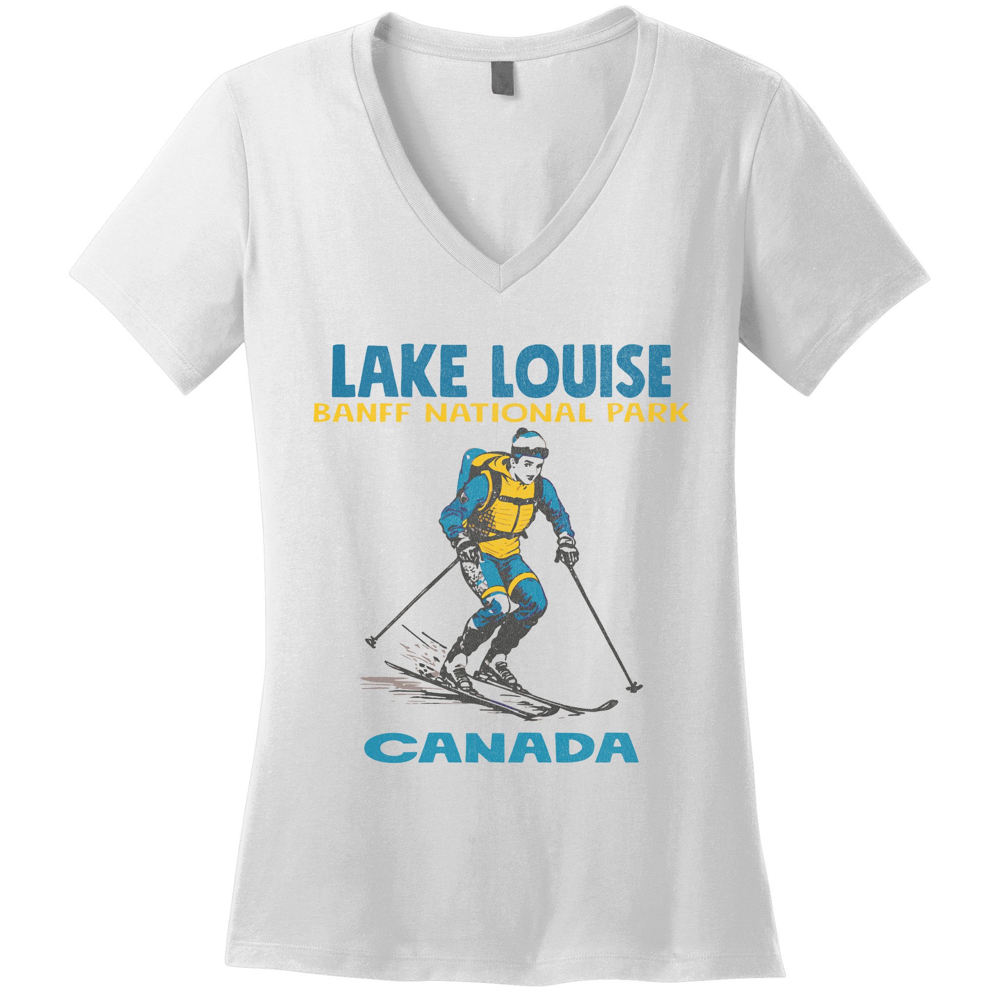 Lake Louise Banff National Park Alberta Canada. Women's V-Neck T-Shirt