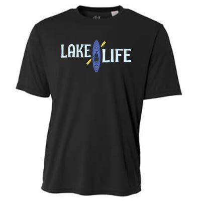 Lake Life Blue Kayak Gift Cooling Performance Crew T-Shirt