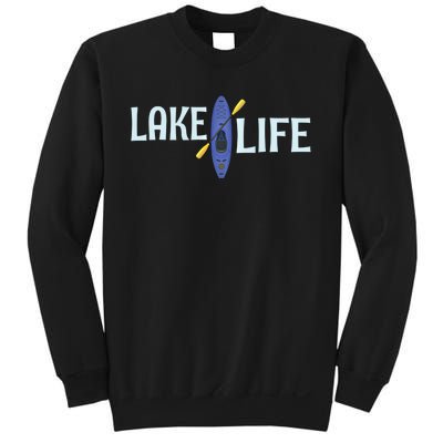 Lake Life Blue Kayak Gift Sweatshirt