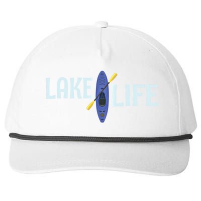 Lake Life Blue Kayak Gift Snapback Five-Panel Rope Hat