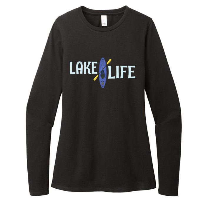 Lake Life Blue Kayak Gift Womens CVC Long Sleeve Shirt