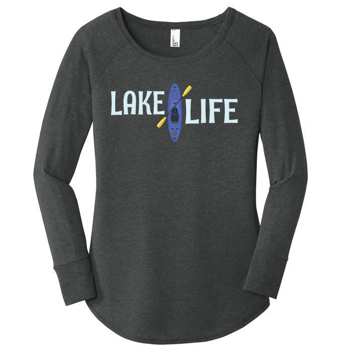 Lake Life Blue Kayak Gift Women's Perfect Tri Tunic Long Sleeve Shirt