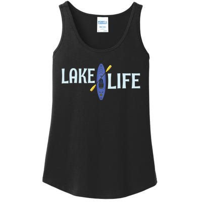 Lake Life Blue Kayak Gift Ladies Essential Tank