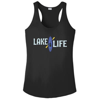 Lake Life Blue Kayak Gift Ladies PosiCharge Competitor Racerback Tank