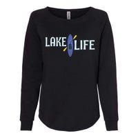 Lake Life Blue Kayak Gift Womens California Wash Sweatshirt