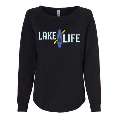 Lake Life Blue Kayak Gift Womens California Wash Sweatshirt