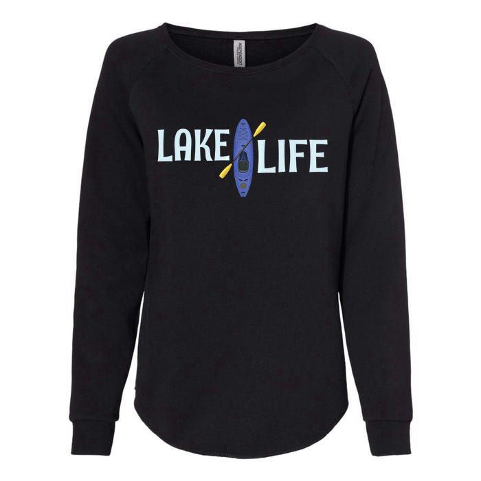 Lake Life Blue Kayak Gift Womens California Wash Sweatshirt