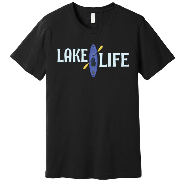 Lake Life Blue Kayak Gift Premium T-Shirt