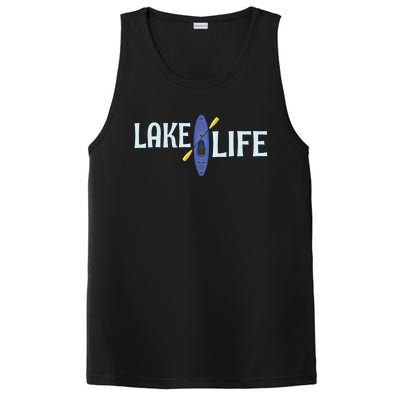 Lake Life Blue Kayak Gift PosiCharge Competitor Tank