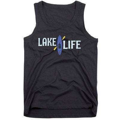 Lake Life Blue Kayak Gift Tank Top