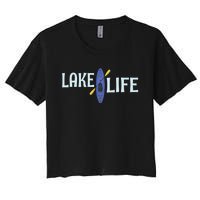 Lake Life Blue Kayak Gift Women's Crop Top Tee