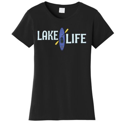 Lake Life Blue Kayak Gift Women's T-Shirt