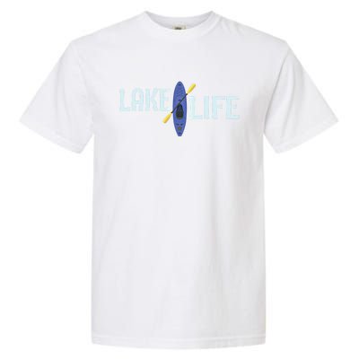 Lake Life Blue Kayak Gift Garment-Dyed Heavyweight T-Shirt