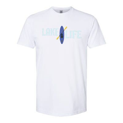 Lake Life Blue Kayak Gift Softstyle CVC T-Shirt