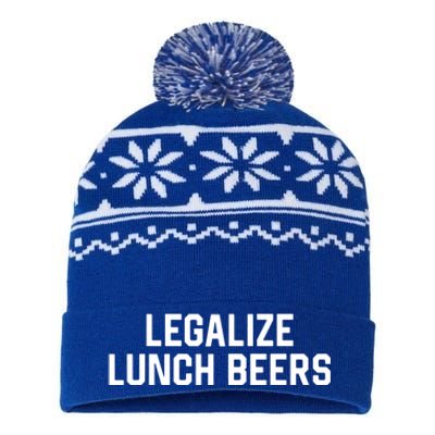 Legalize Lunch Beers Funny Quote USA-Made Snowflake Beanie