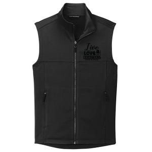 Live Love Basketball Gift For Basketball Fan Team Sport Bball Collective Smooth Fleece Vest