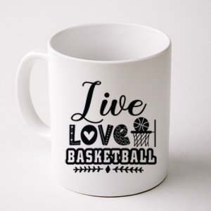 Live Love Basketball Gift For Basketball Fan Team Sport Bball Coffee Mug