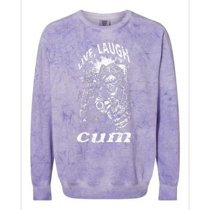 Live Laugh Cum Reaper Funny Colorblast Crewneck Sweatshirt