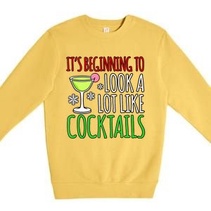 Look Like Cocktails Fun Merry Christmas Santa Gnomes Graphic Tank Top Premium Crewneck Sweatshirt