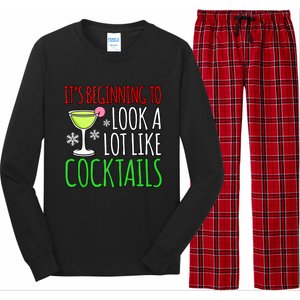 Look Like Cocktails Fun Merry Christmas Santa Gnomes Graphic Tank Top Long Sleeve Pajama Set