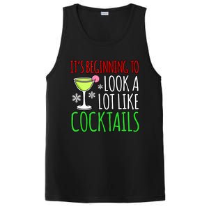 Look Like Cocktails Fun Merry Christmas Santa Gnomes Graphic Tank Top PosiCharge Competitor Tank