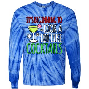 Look Like Cocktails Fun Merry Christmas Santa Gnomes Graphic Tank Top Tie-Dye Long Sleeve Shirt